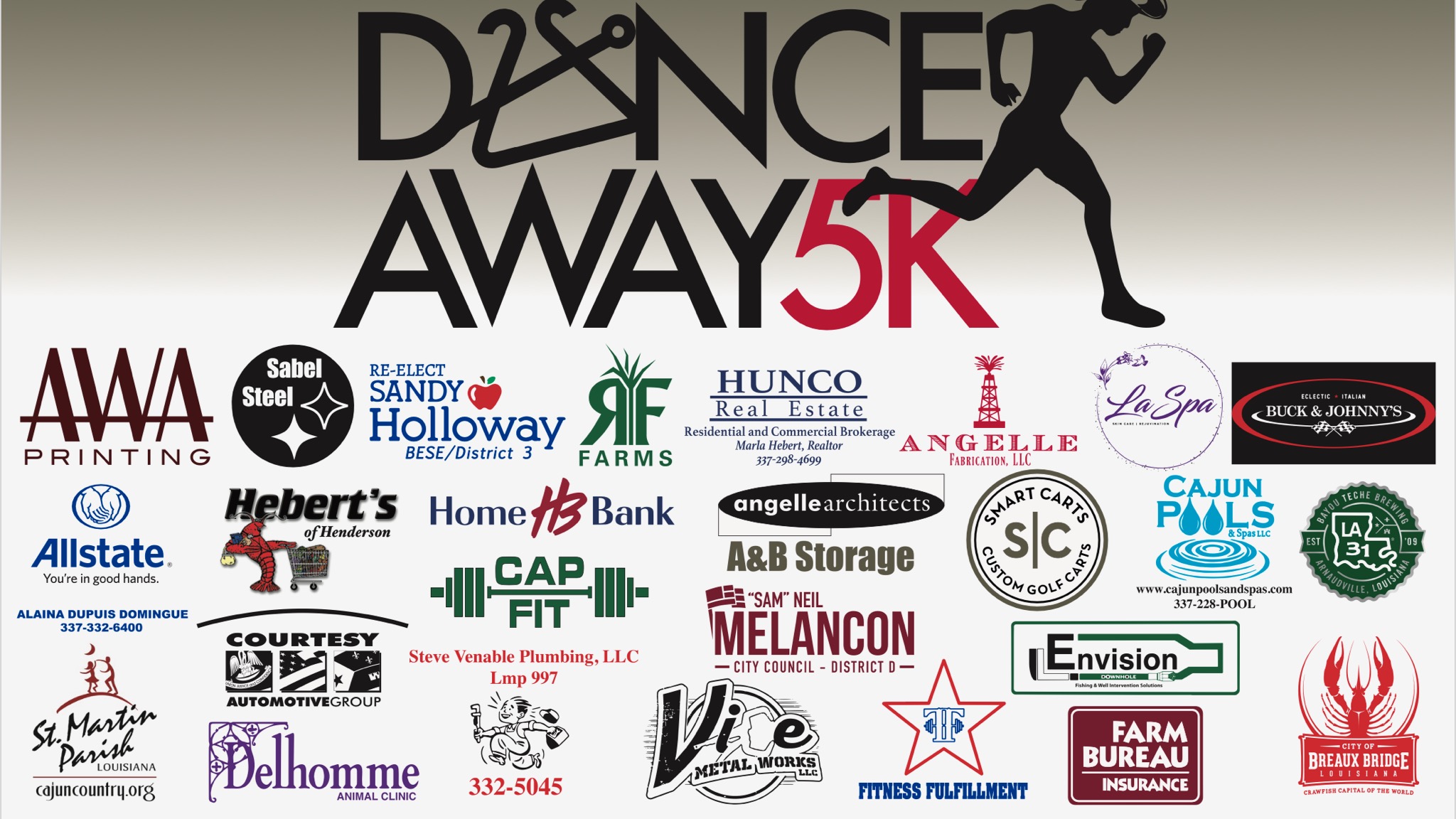 “Courir De Pont Breaux” Dance Away 5K Sponsors | Teche Center for the 