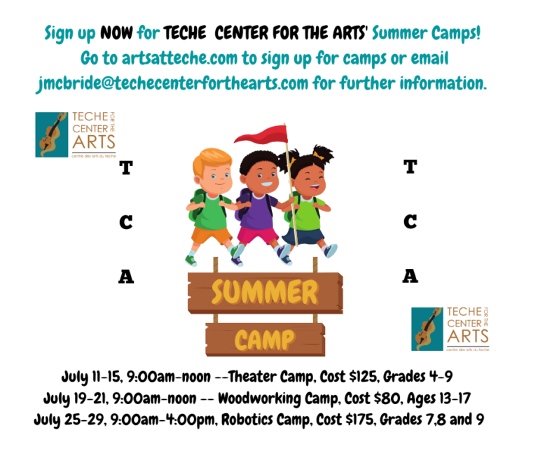 2022 TCA SUMMER CAMPS | Teche Center for the Arts | Breaux Bridge, LA
